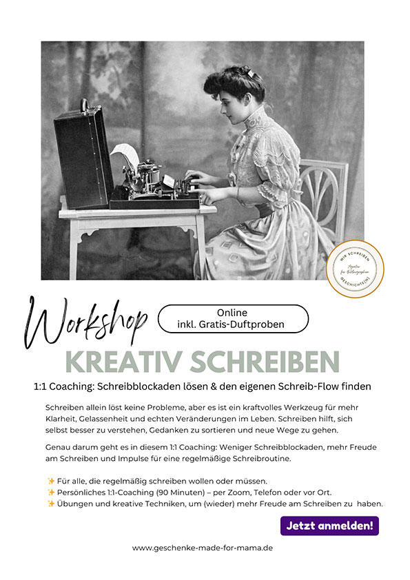 Workshop Kreativ Schreiben: Schreibblockaden überwinden, kreativen Flow finden und mit 1:1 Schreibcoaching neue Freude am Schreiben entdecken